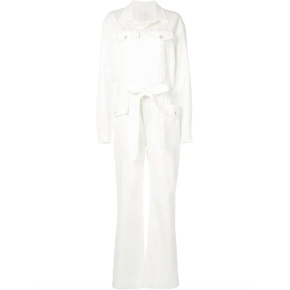 Dion Lee White Utility Tie Belt Jumpsuit - Picture 2 of 8